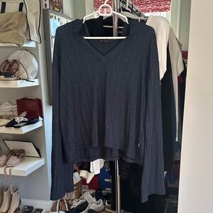 Athleta Charcoal V-Neck Sweater